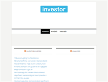 Tablet Screenshot of investor.dk